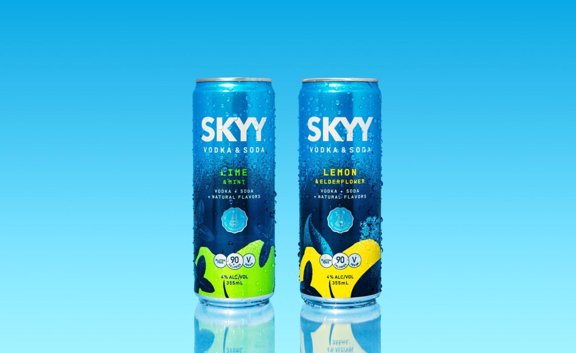 SKYY® Vodka & Soda Ready-To-Drink Canned Cocktails: Lime & Mint and Lemon & Elderflower